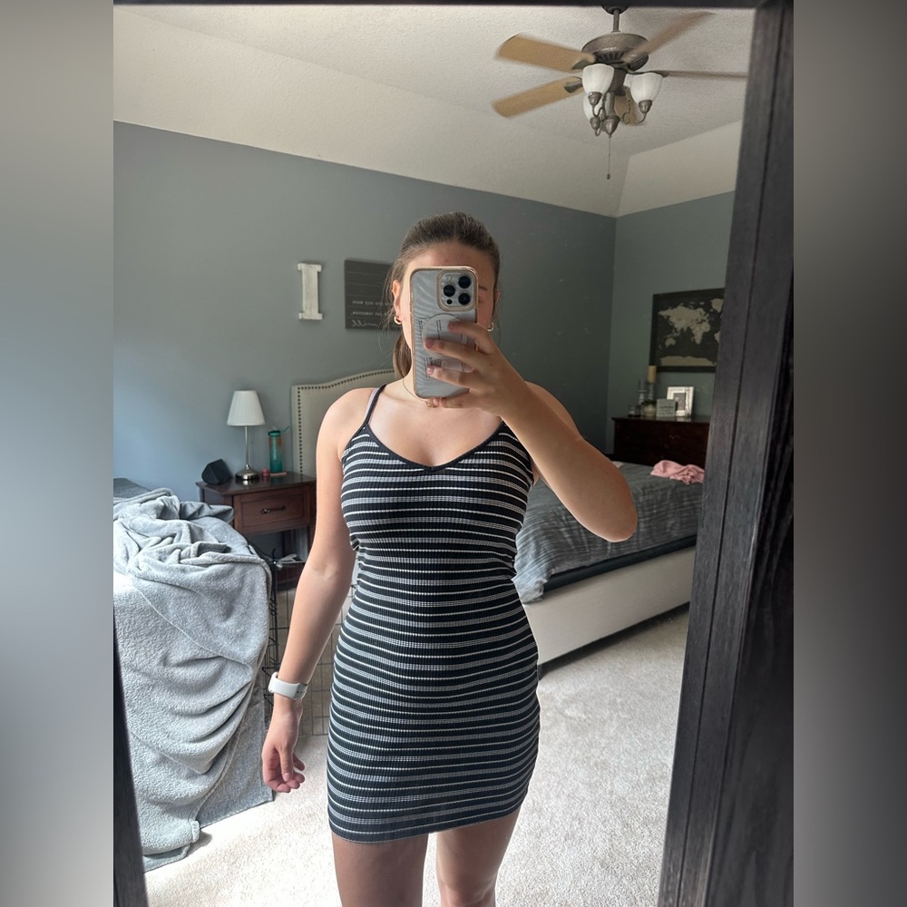 PacSun Black and White Bodycon Mini Dress